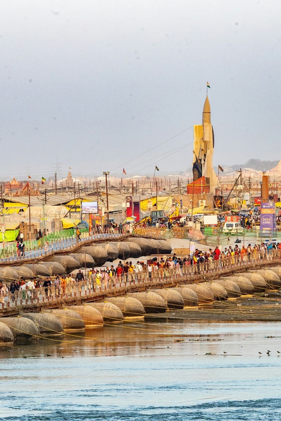 Pilgrims at a spiritual gathering